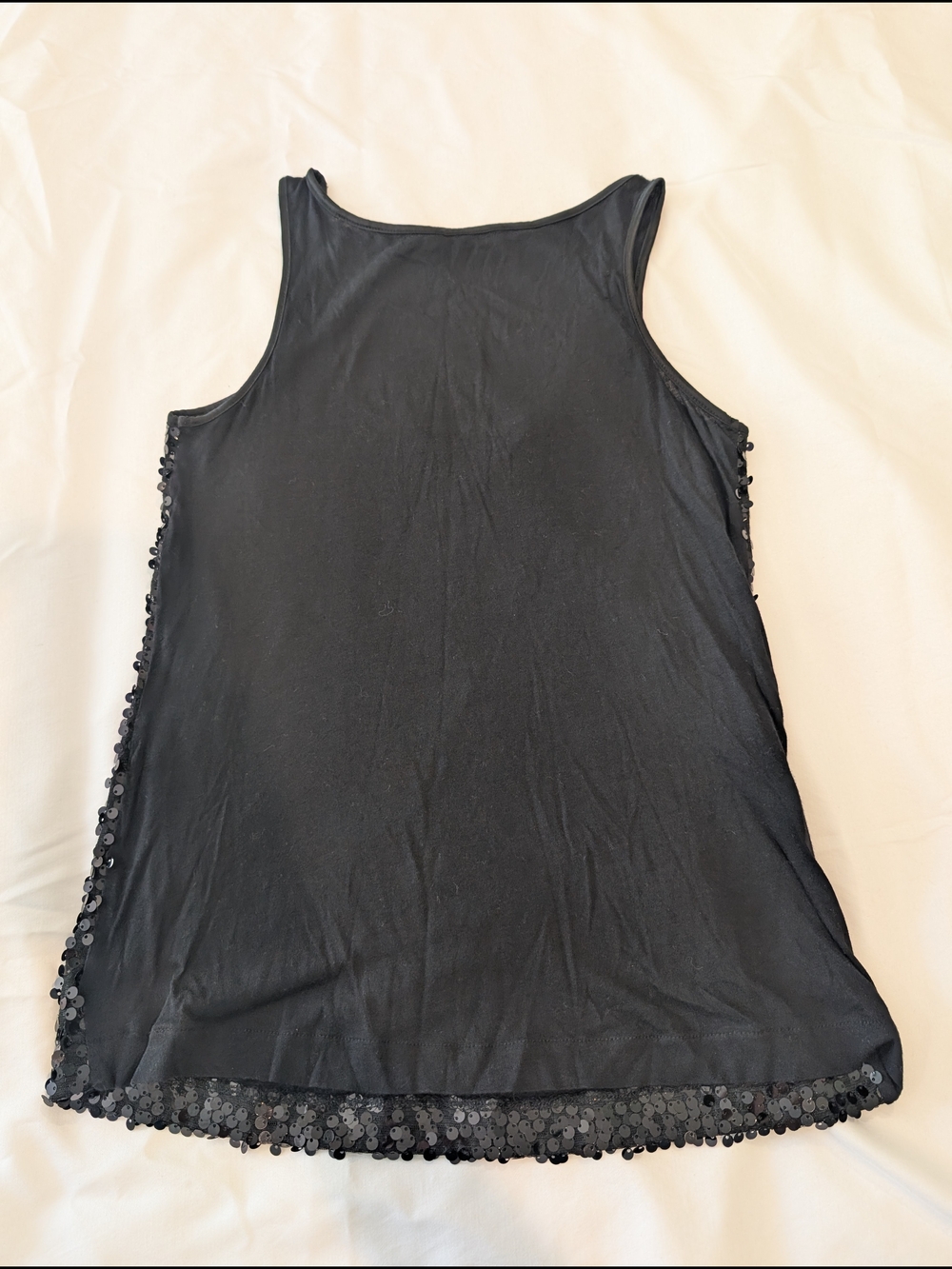 Express Black Sequin Tank Top - Picture 4 of 4